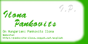 ilona pankovits business card